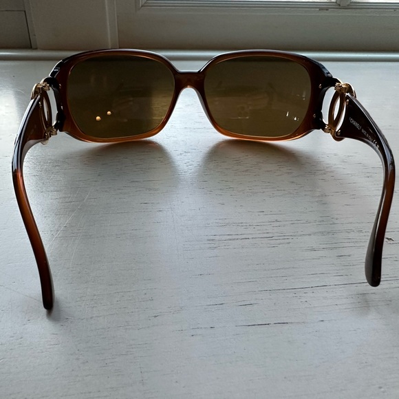 Chanel OCH6014 ladies logo sunglasses brown gradient gold CC - Picture 5 of 7